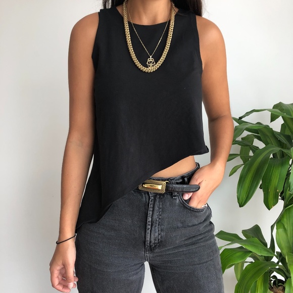 Kendall & Kylie Tops - Kendall + Kylie asymmetric black top